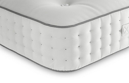 natural wool 1500 pocket spring firm mattress - 4ft6 - white, white