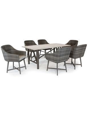 LaMode 6 Seater Garden Table & Chairs