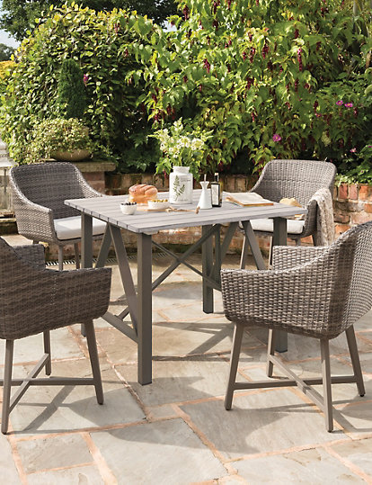 kettler lamode 4 seater garden table & chairs - 1size - grey, grey