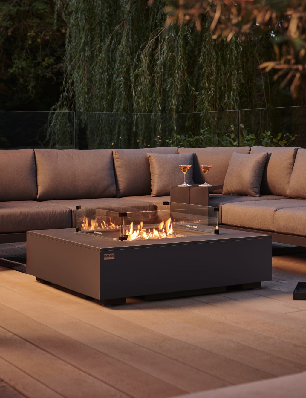 Square Fire Pit Coffee Table image 1