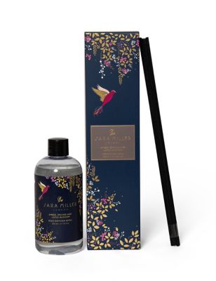 Image of Sara Miller Amber, Orchid & Lotus Blossom 200ml Diffuser Refill - Blue, Blue