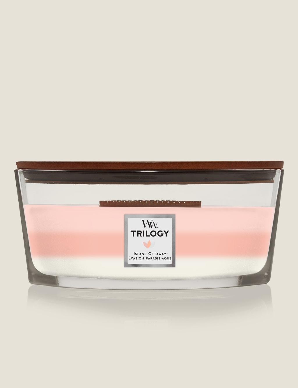 Island Getaway Ellipse Scented Candle with Crackle Wick