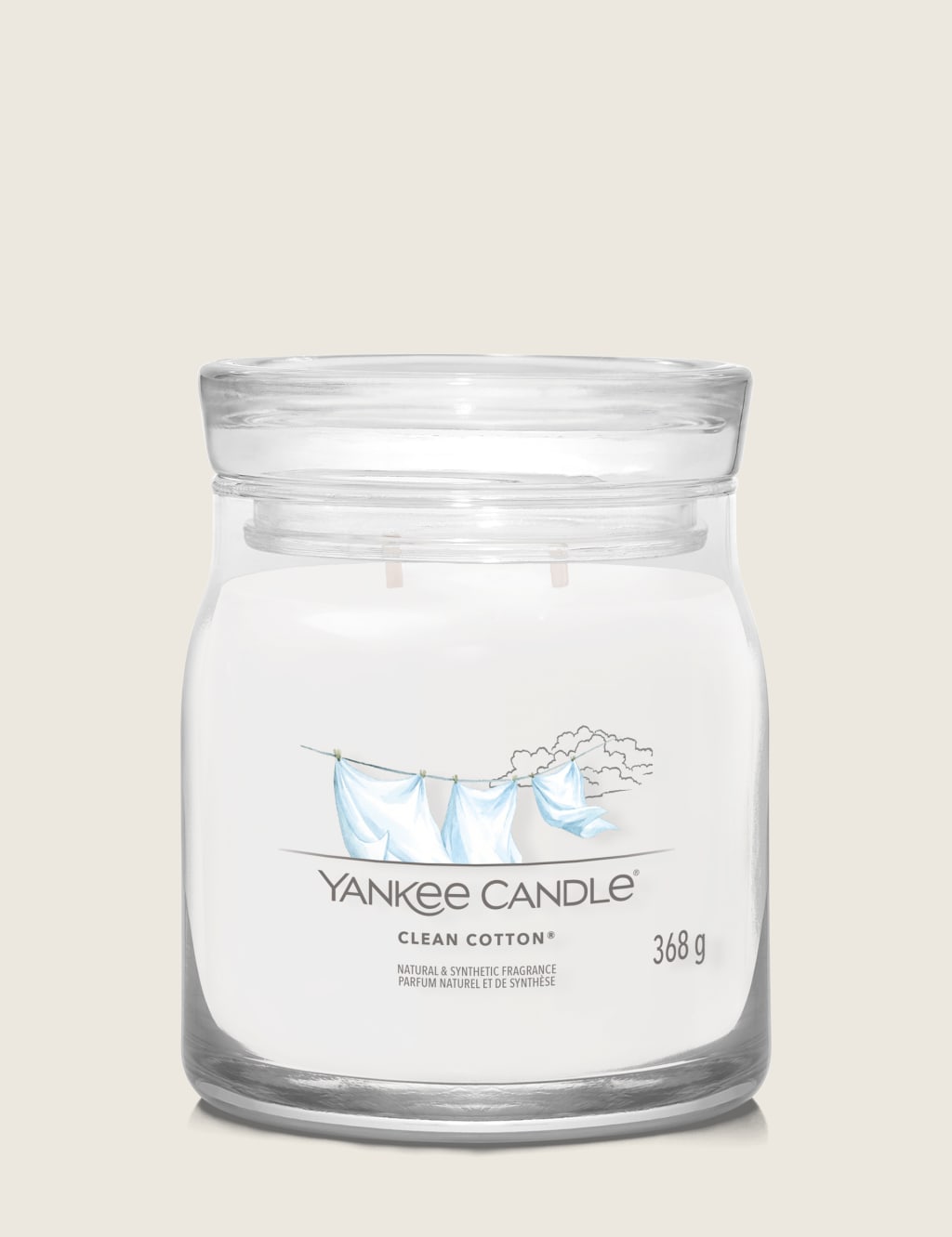 Clean Cotton Medium Jar Scented Candle