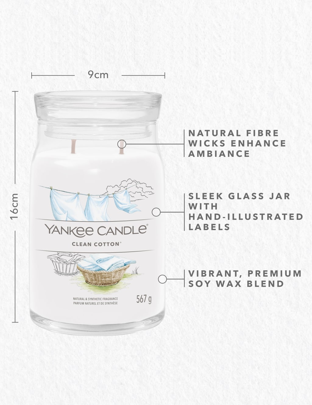Clean Cotton Signature Large Jar Scented Candle image 5
