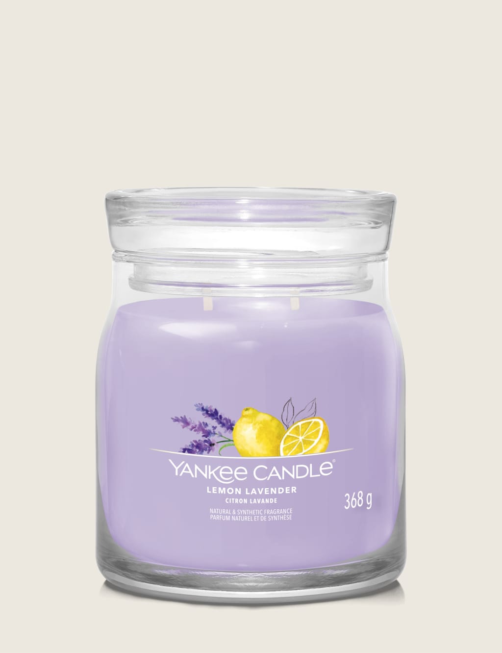 Lemon Lavender Signature Medium Jar Scented Candle