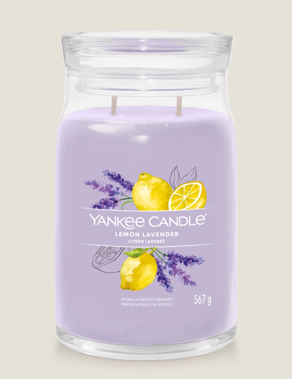 Lemon Lavender Signature Large Jar Scented Candle