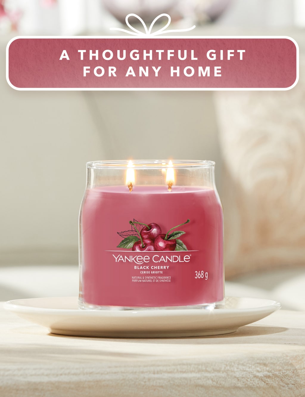 Black Cherry Signature Medium Jar Scented Candle image 6