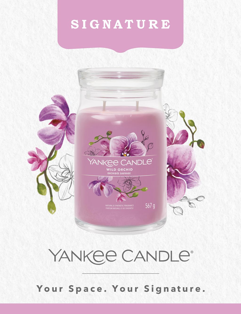 Wild Orchid Signature Large Jar Scented Candle image 3
