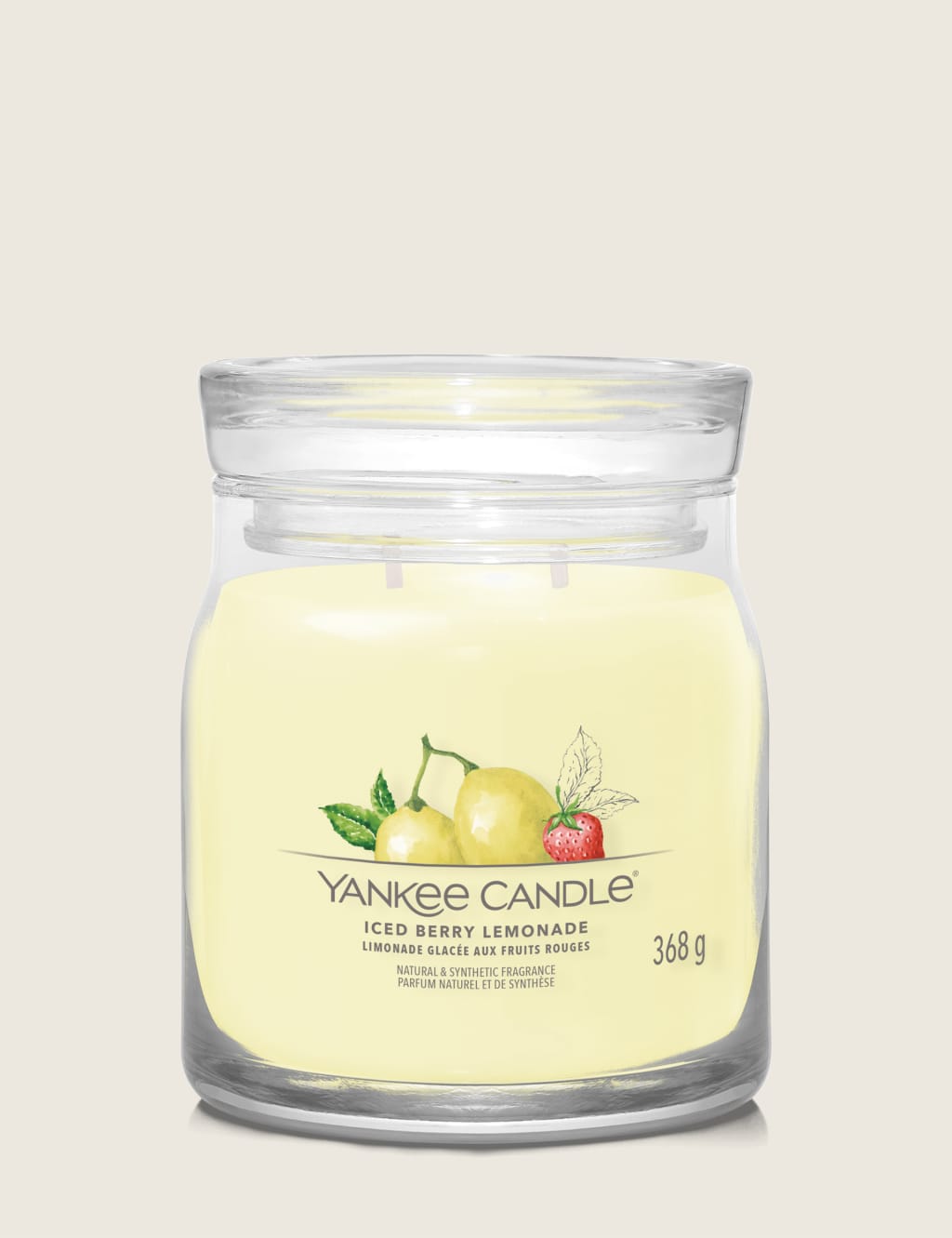 Iced Berry Lemonade Signature Medium Jar Scented Candle image 1