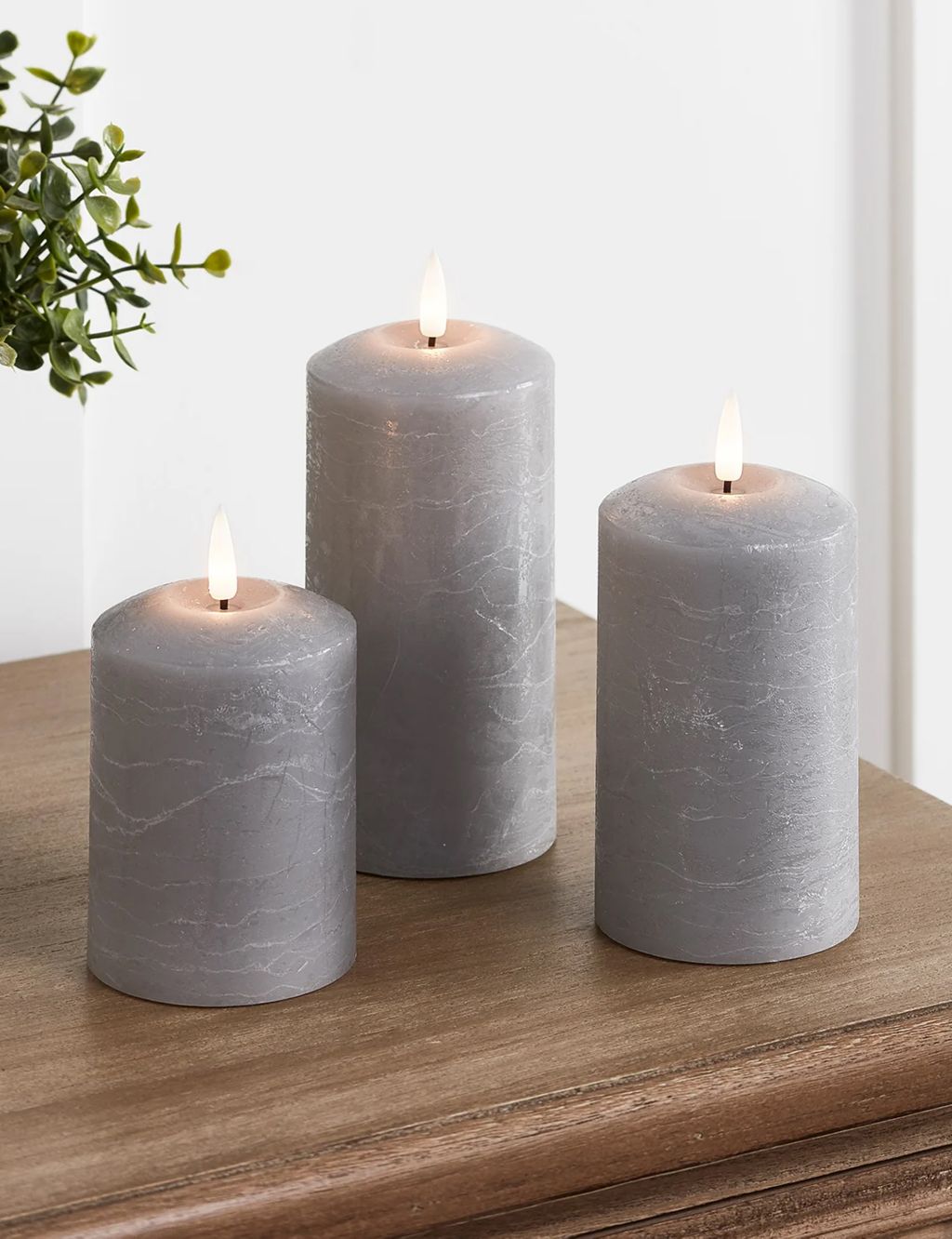 Set of 3 TruGlow® Pillar LED Candles