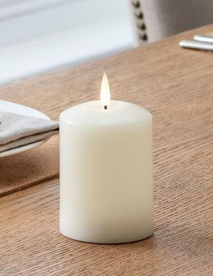 Lights4Fun TruGlow® Pillar LED Candle - Ivory, Ivory