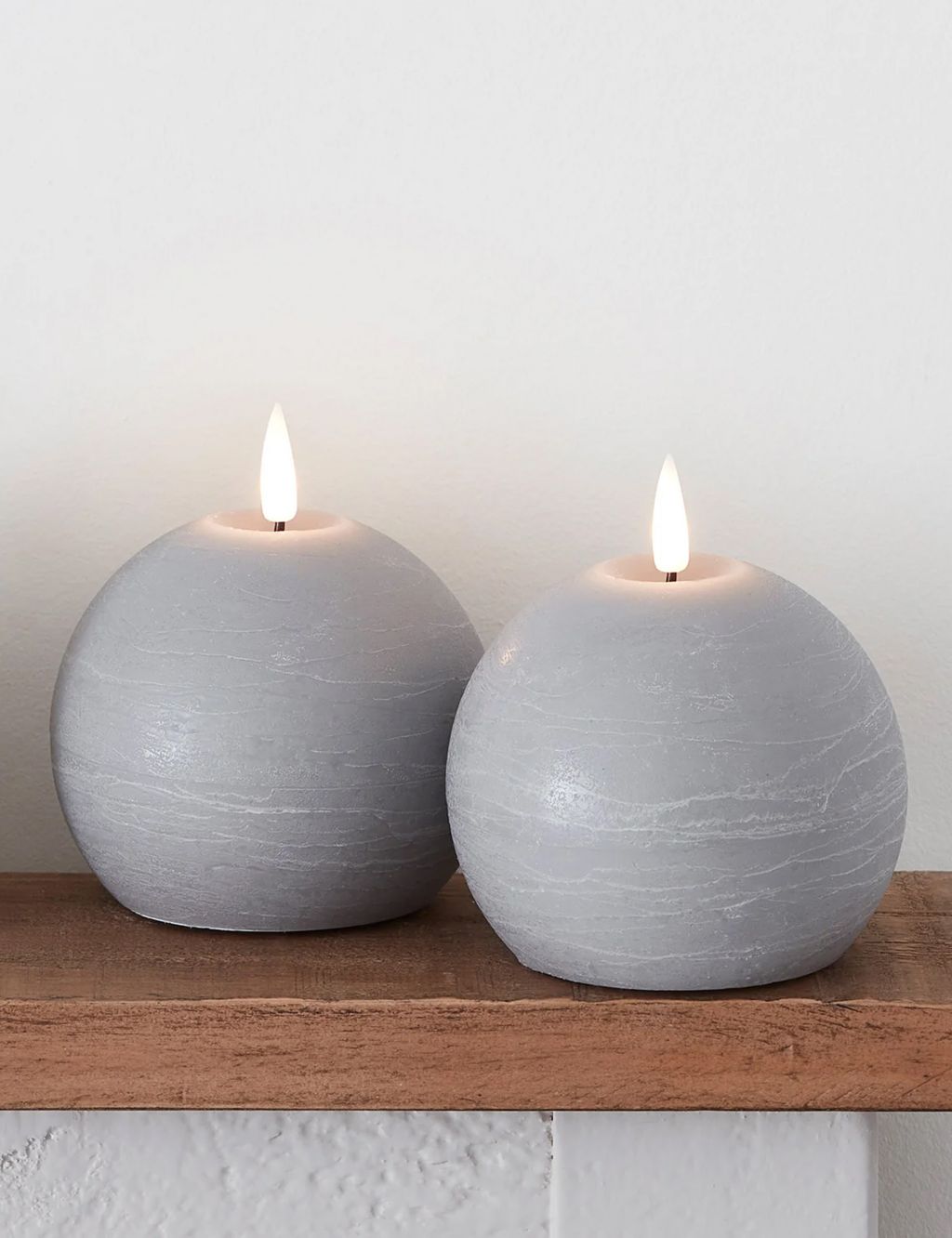 Set of 2 TruGlow® Large Ball LED Candles