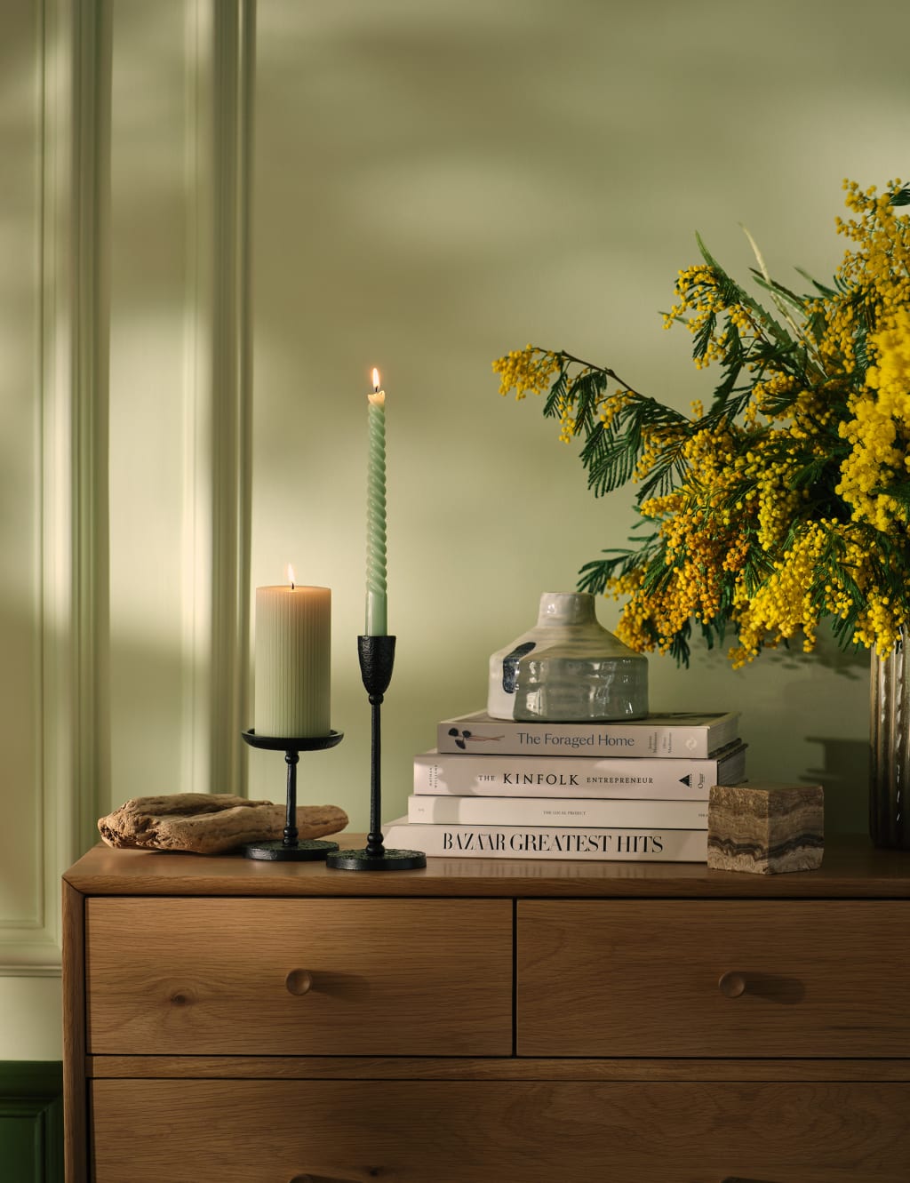 Ridged Pillar Candle image 2