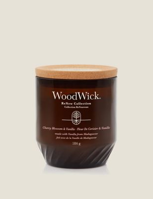Woodwick ReNew Cherry Blossom & Vanilla Medium Jar Candle - Brown, Brown