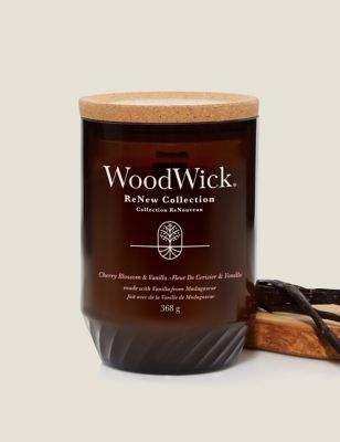Woodwick ReNew Cherry Blossom & Vanilla Large Jar Candle - Brown, Brown
