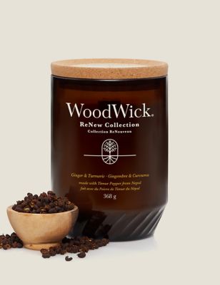 Woodwick ReNew Ginger & Turmeric Large Jar Candle - Brown, Brown