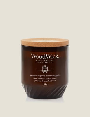 Woodwick ReNew Lavender & Cypress Medium Jar Candle - Brown, Brown