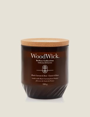 Woodwick ReNew Blackcurrant & Rose Medium Jar Candle - Brown, Brown