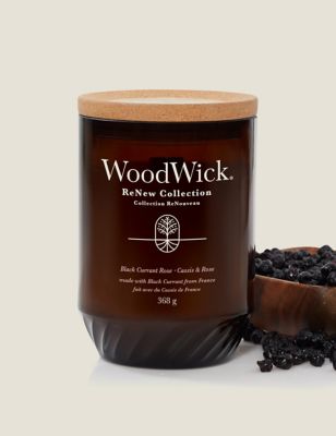 Woodwick ReNEW Blackcurrant & Rose Large Jar Candle - Brown, Brown