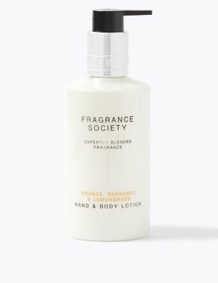 Fragrance Society Womens Mens Orange, Bergamot & Lemongrass Hand & Body Lotion 265ml