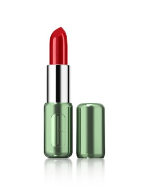 Clinique Women's Pop Longwear Lipstick - Shine 3.9g - Cherry Red, Cherry Red,Medium Peach,Magenta,S