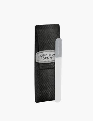 Leighton Denny Womens Mini Travel Crystal Nail File & Case 90mm