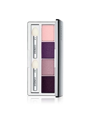 Clinique Womens All About Shadow Quad Eyeshadow 4.8g - Light Purple, Light Purple,Gold,Pale Blush,L