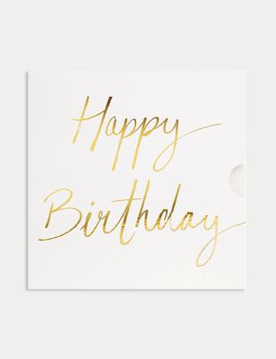 Happy Birthday Gold Gift Card