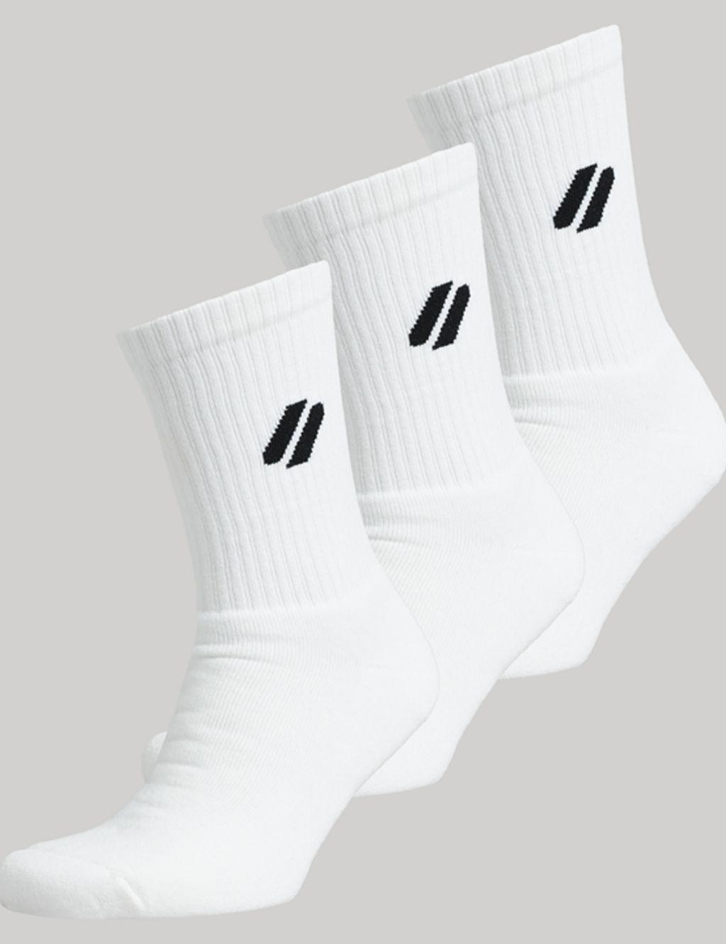 3pk Logo Embroidered Sports Socks