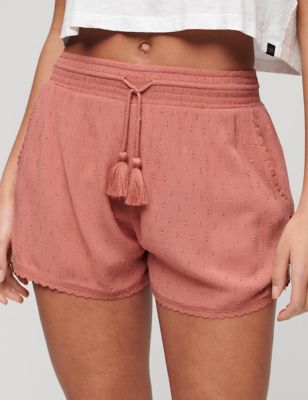 Superdry Textured Shorts - 12 - Pink, Pink
