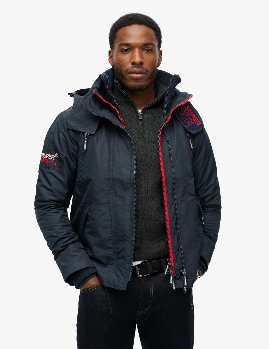 Hooded Padded Double Collar Anorak