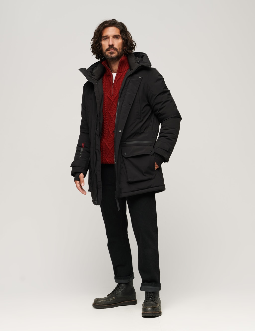 Padded Hooded Parka Jacket image 1