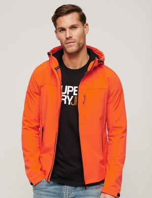 Superdry Men's Hooded Utility Jacket - S - Orange, Orange,Navy,Black,Green