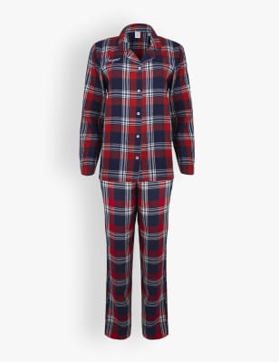 Dollymix Womens Personalised Tartan Ladies Pyjama Set - Red Mix, Red Mix