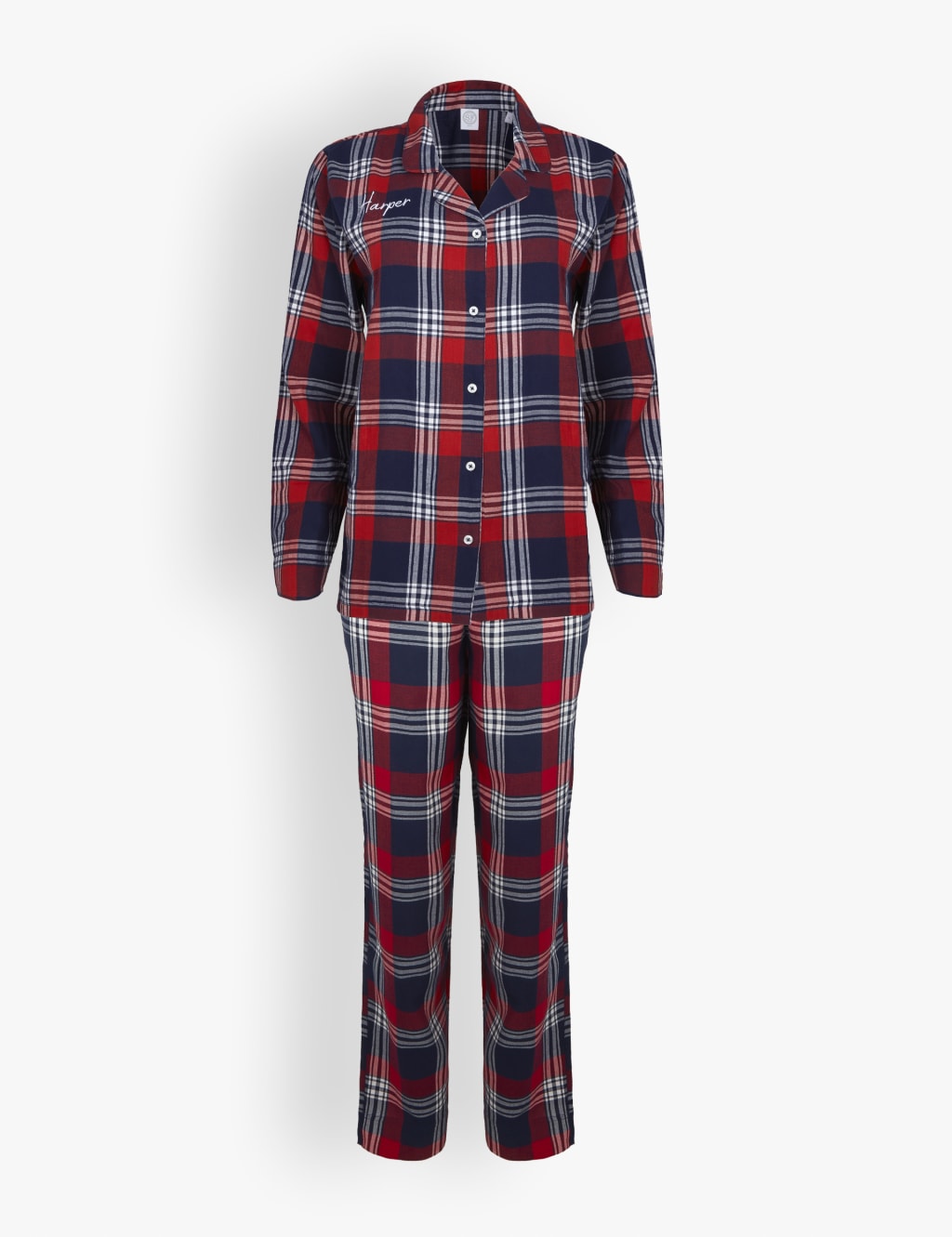 Personalised Tartan Ladies Pyjama Set