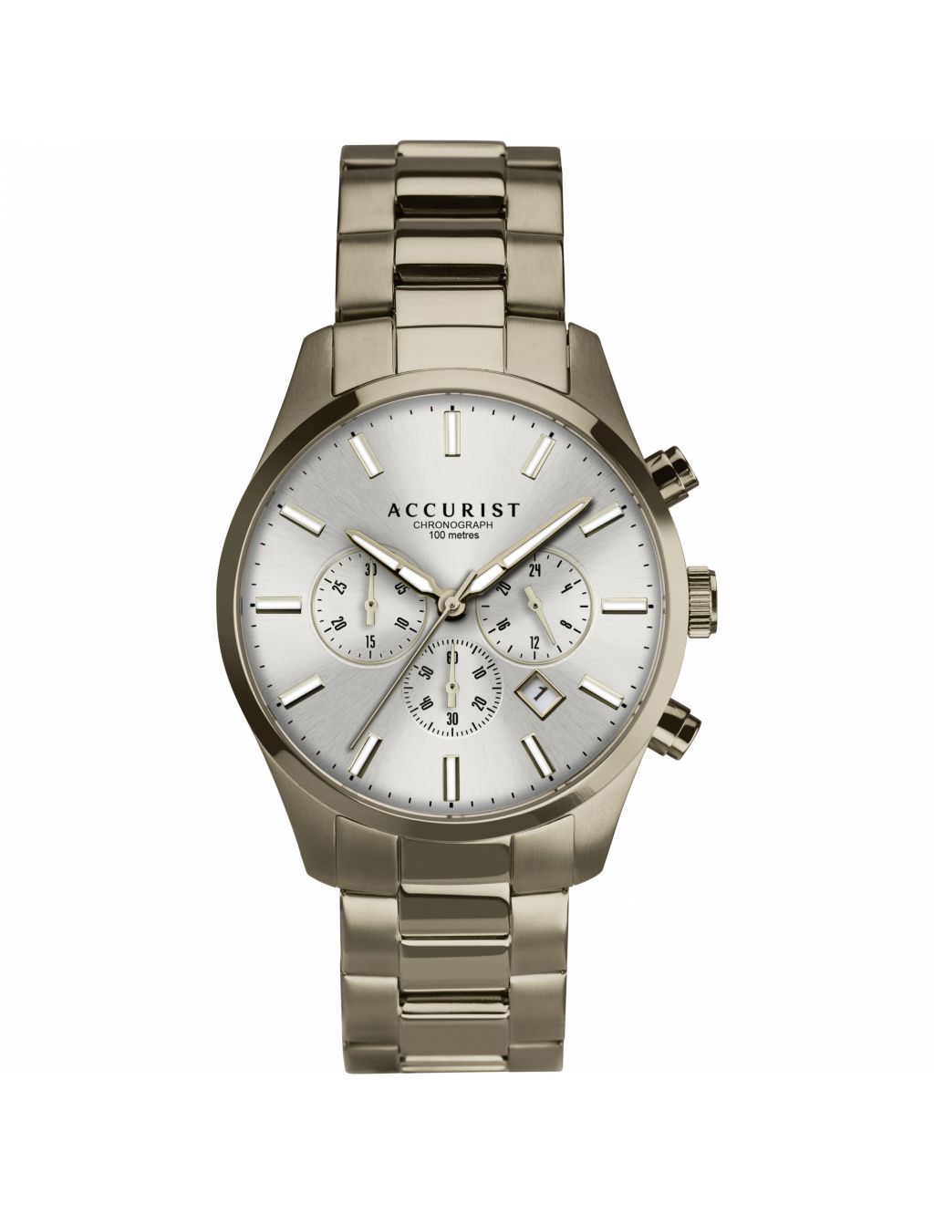 Accurist Stainless Steel Chronograph Watch image 1