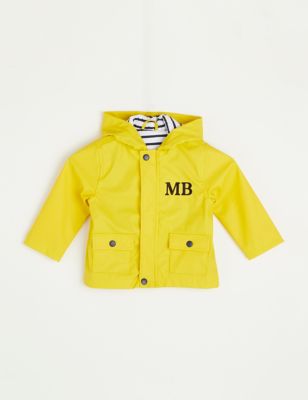Dollymix Personalised Raincoat (6 Mths - 3 Yrs) - 6-12M - Yellow, Yellow