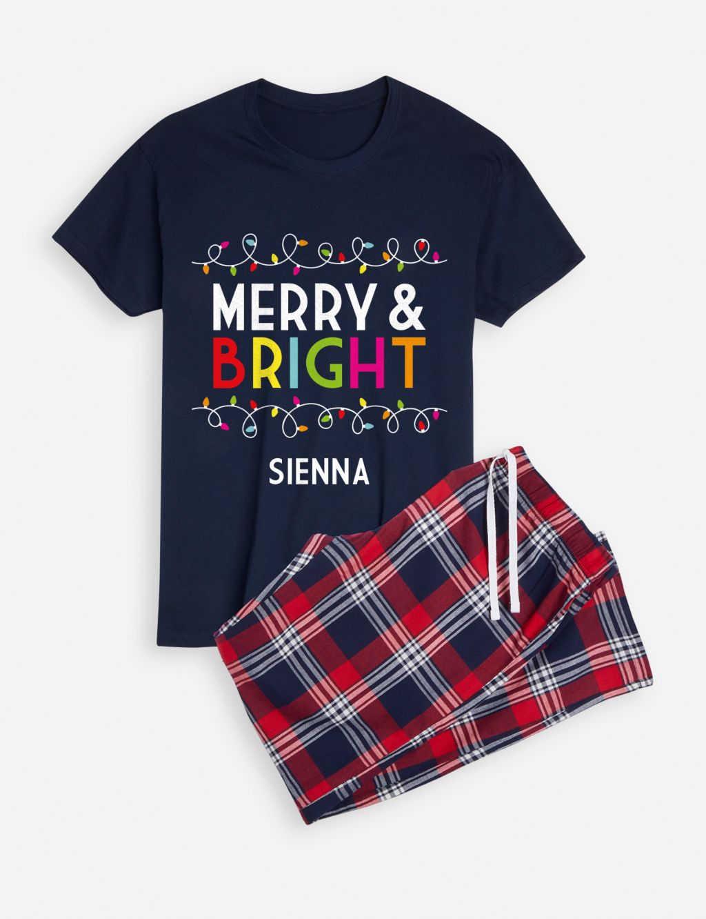 Personalised Festive Girls Pyjamas (5-12 Yrs)