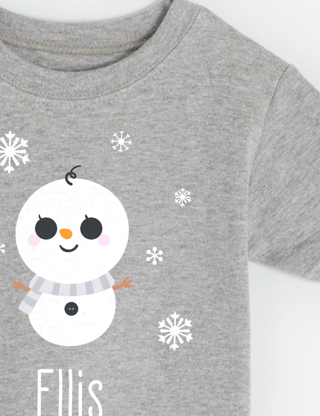 Personalised Snowman Toddler Pyjamas (12 Mths-4 Yrs) image 2
