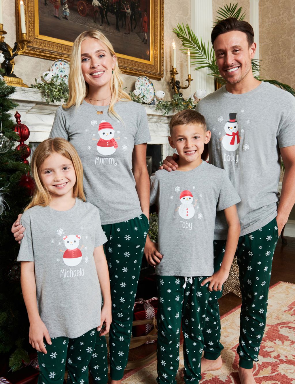 Personalised Snowman Toddler Pyjamas (12 Mths-4 Yrs) image 4