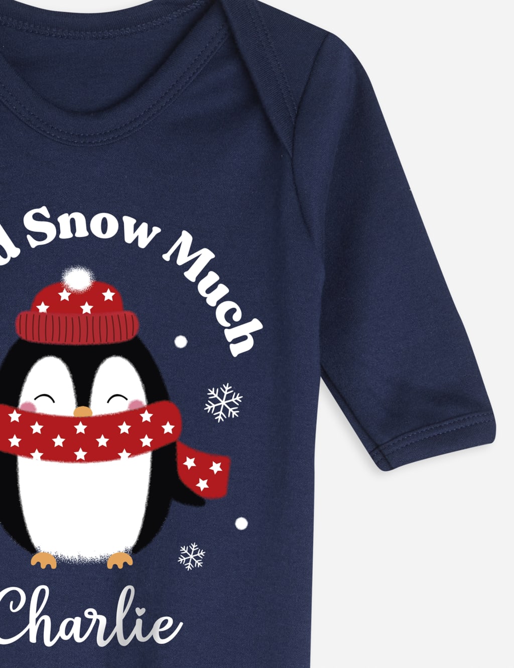 Personalised Penguin Babygrow (0-12 Mths) image 3