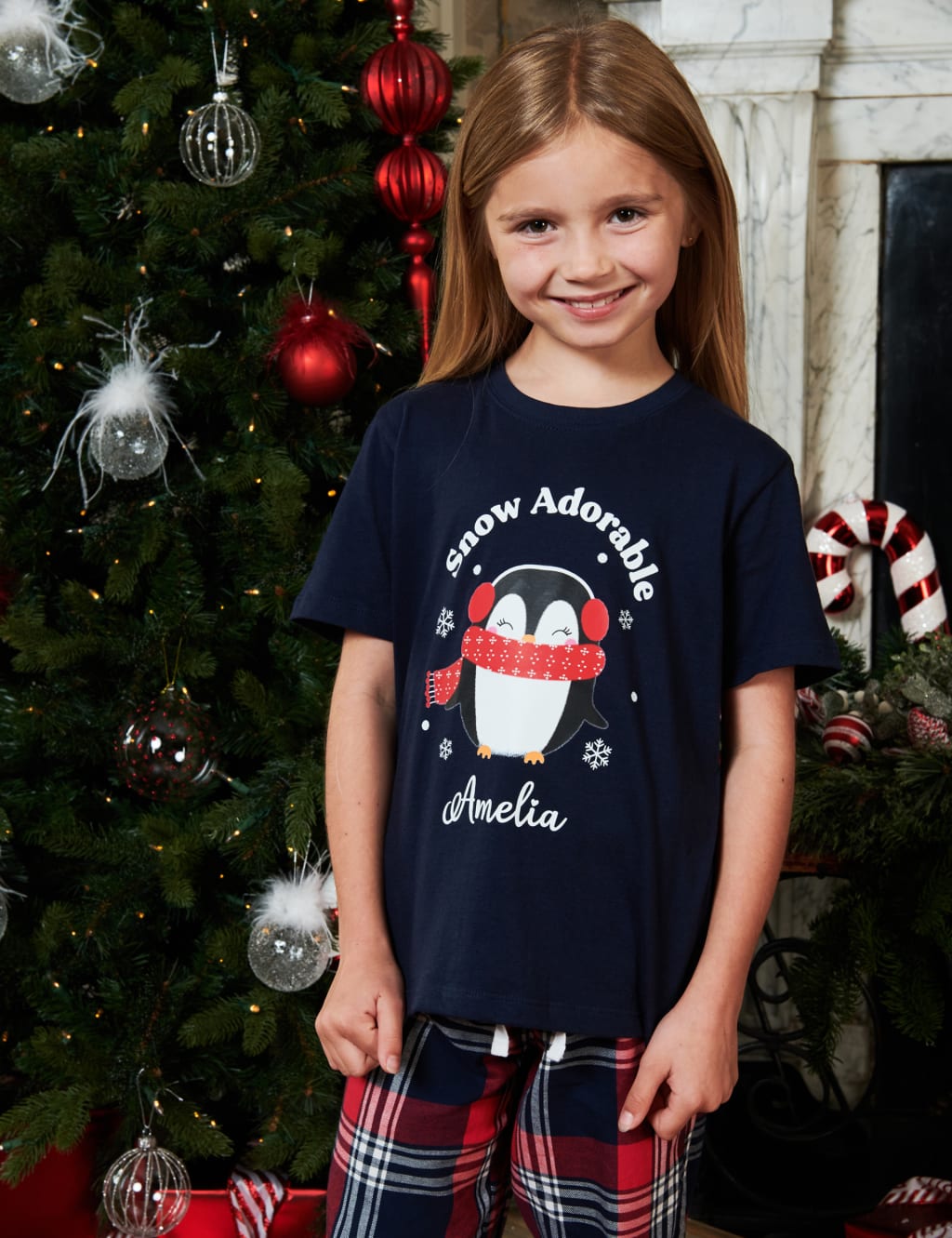 Personalised Penguin Girls Pyjamas (5-12 Yrs)