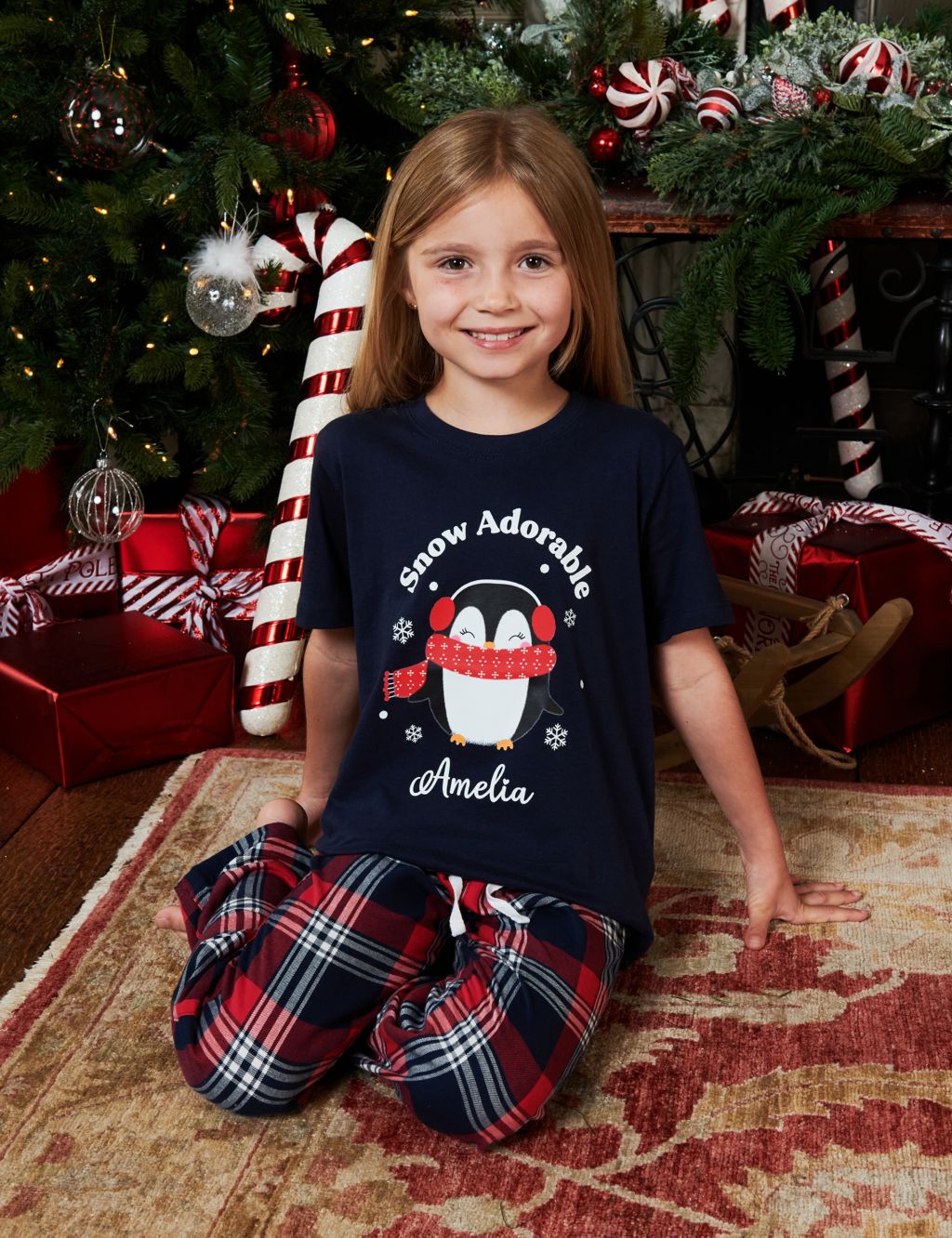 Navy Christmas Family Pyjamas | M&S