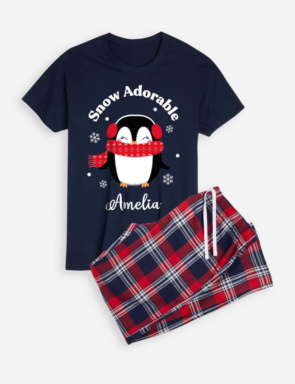 Personalised Penguin Girls Pyjamas (5-12 Yrs)