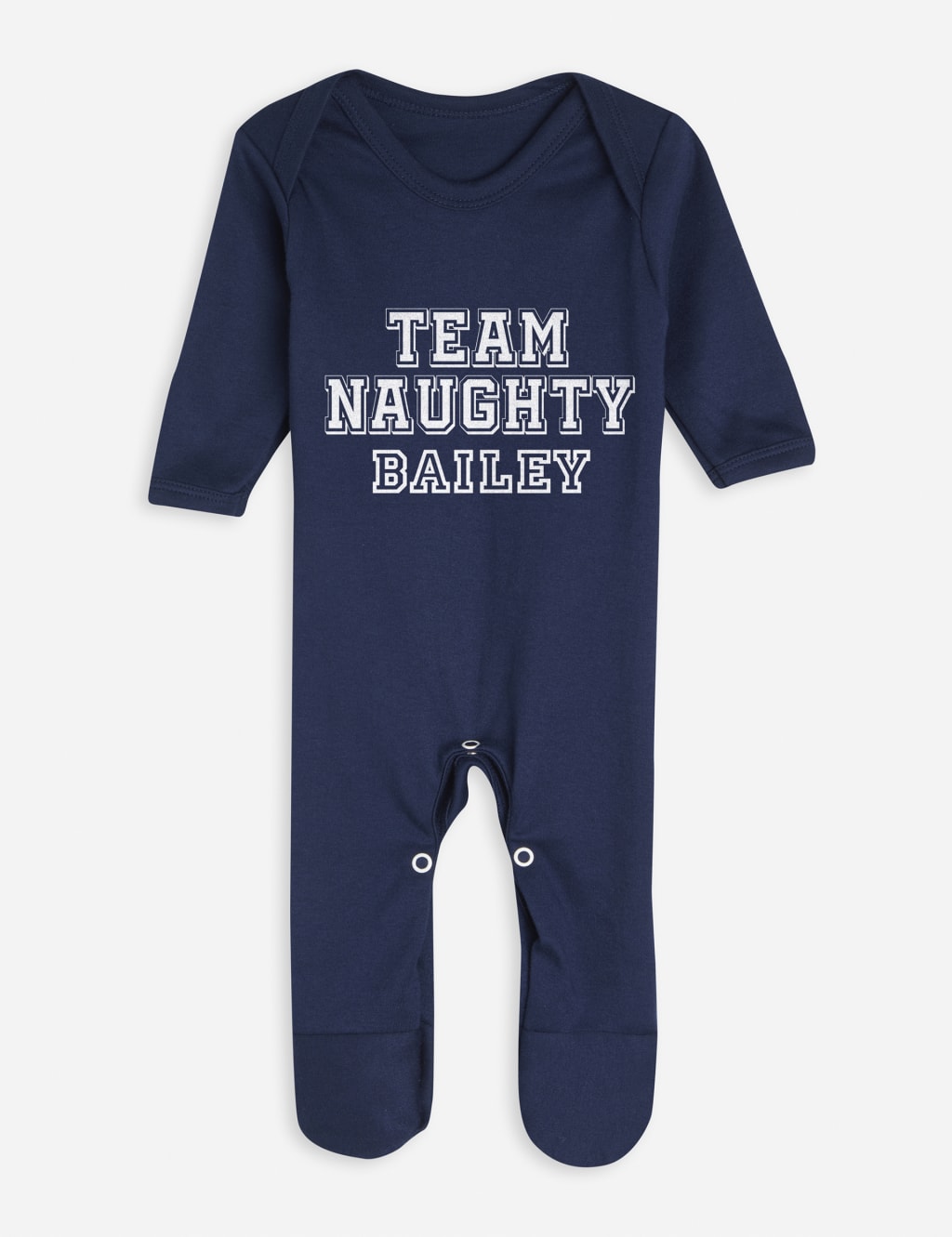 Personalised Team Babygrow (0-12 Mths) image 1