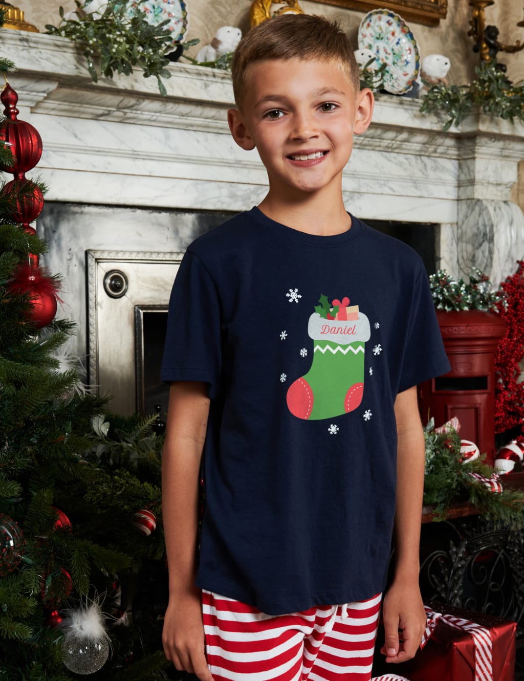 Personalised Stocking Boys Pyjamas (5-12 Yrs)