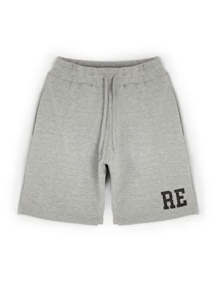 Mens Personalised Cool Jog Shorts for Men by Dollymix - Grey, Grey