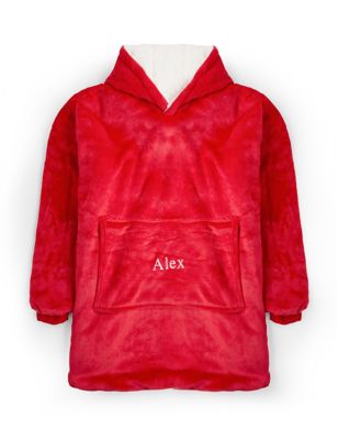 Dollymix Womens Personalised Womens Reversible Hoodie - Red, Red