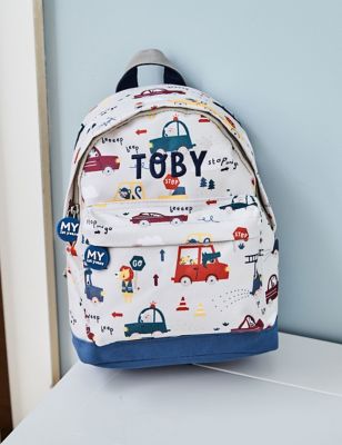 My 1St Years Boy's Personalised Transport Mini Backpack - Multi, Multi
