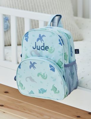 My 1St Years Personalised Dino Mini Backpack - Blue Mix, Blue Mix